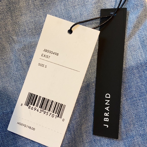 J Brand Exist Wylie Small 2Tone Blue Denim Button Shirt New D21 - Picture 9 of 10